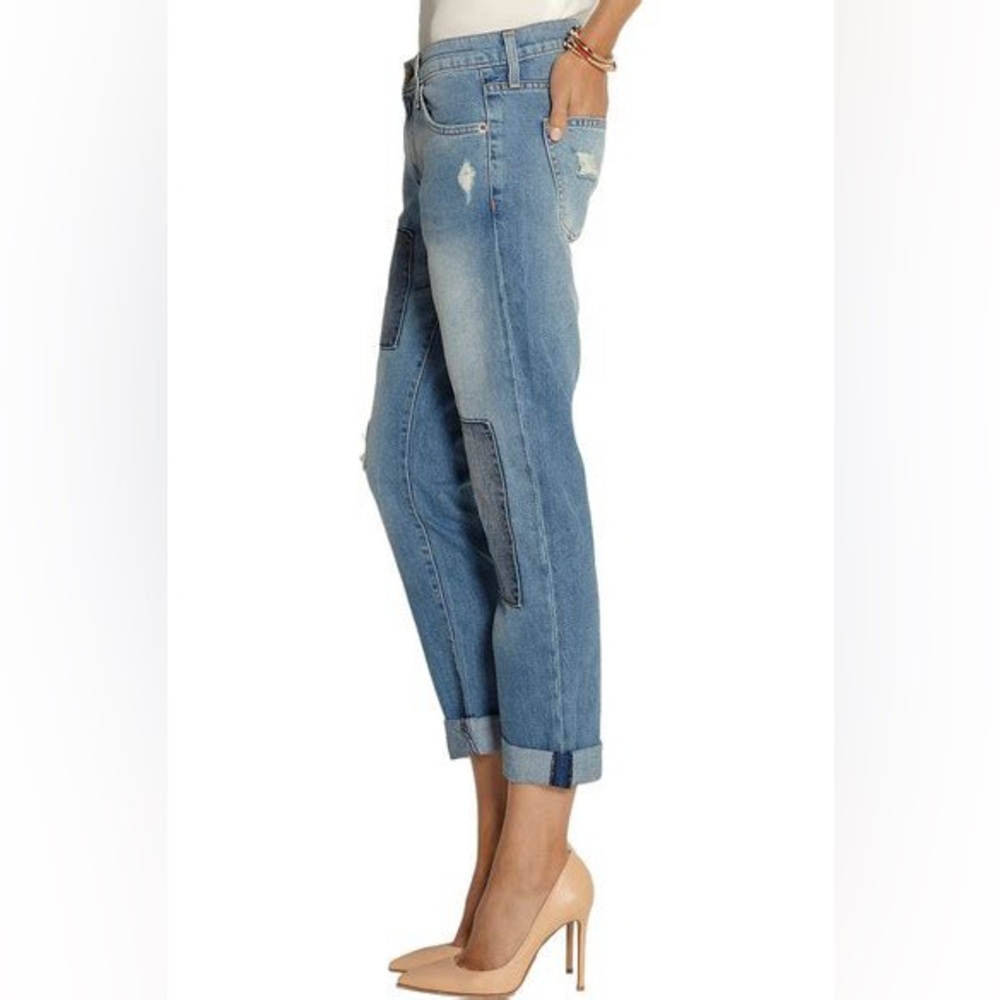 Tommy Hilfiger Women's Boyfriend Patchwork Loose Fit Jeans Size 12